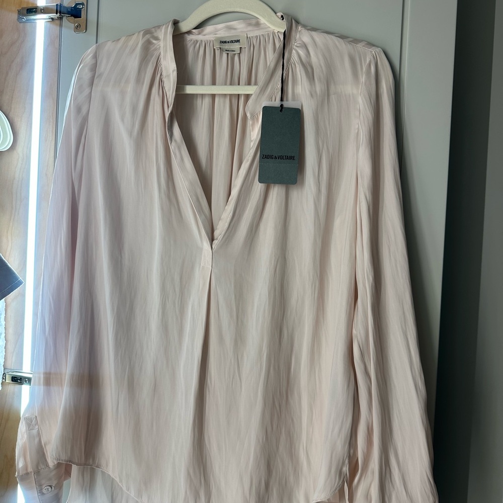 Zadig & Voltaire Tink Satin Raye - Pearly - Picture 5 of 6